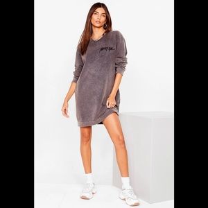 Nasty Gal Word on the Street Sweatshirt Dress
